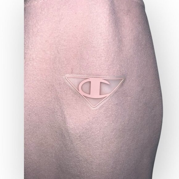 Champion Cream and Pink Cowl Neck Sweater Plush Oversized Fit - Picture 7 of 8